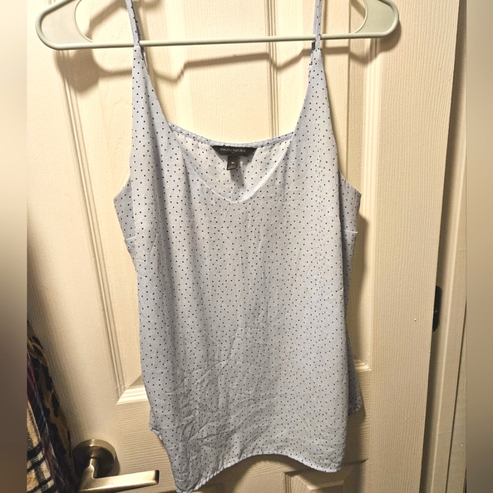 Women's Light Blue Polka Dot Top